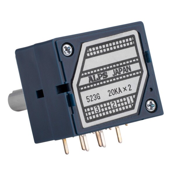 Main product image for ALPS RK27 20KA Audio Taper Potentiometer Solid Shaft 023-200